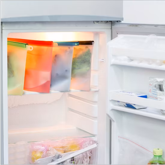 サマーギフト再利用可能なシリコーン食品保存袋フリーズバッグ